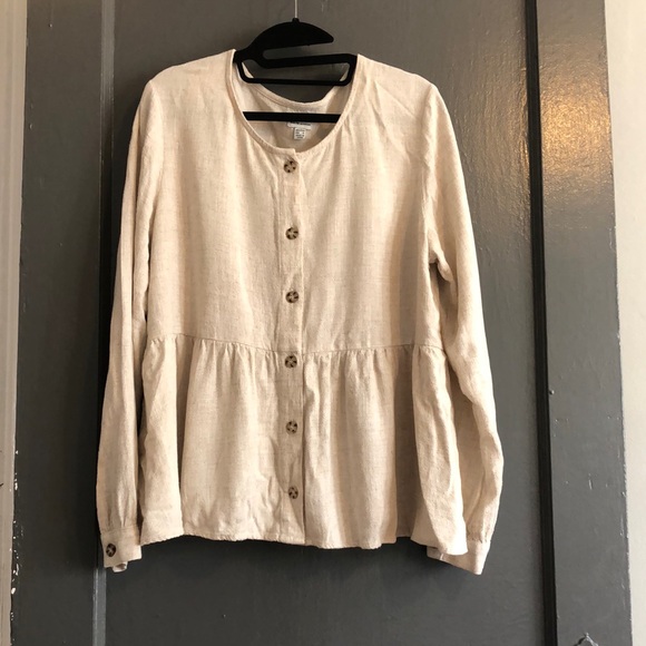 Rhythm. cream peplum blouse, never worn - Picture 1 of 2